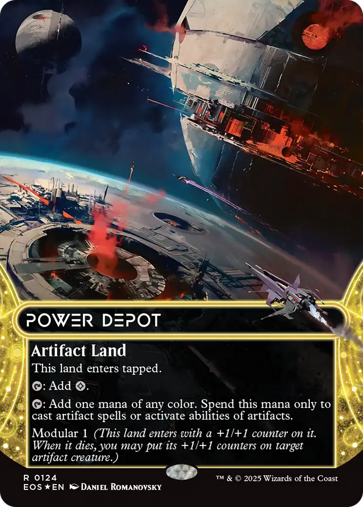 Power Depot (0124) (Borderless) (Galaxy Foil) [Edge of Eternities: Stellar Sights] | Rock City Comics