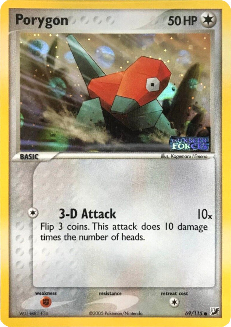 Porygon (69/115) (Stamped) [EX: Unseen Forces] | Rock City Comics