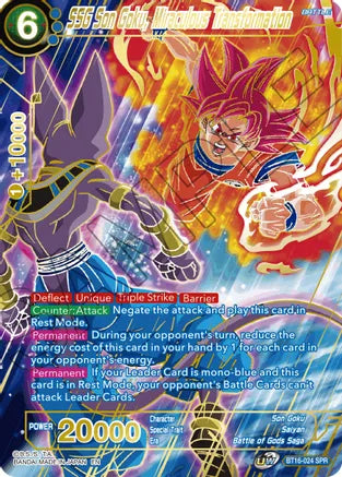 SSG Son Goku, Miraculous Transformation (SPR) (BT16-024) [Realm of the Gods] | Rock City Comics