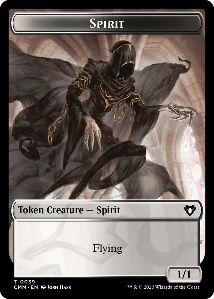 Spirit (0039) // Bird Illusion Double-Sided Token [Commander Masters Tokens] | Rock City Comics