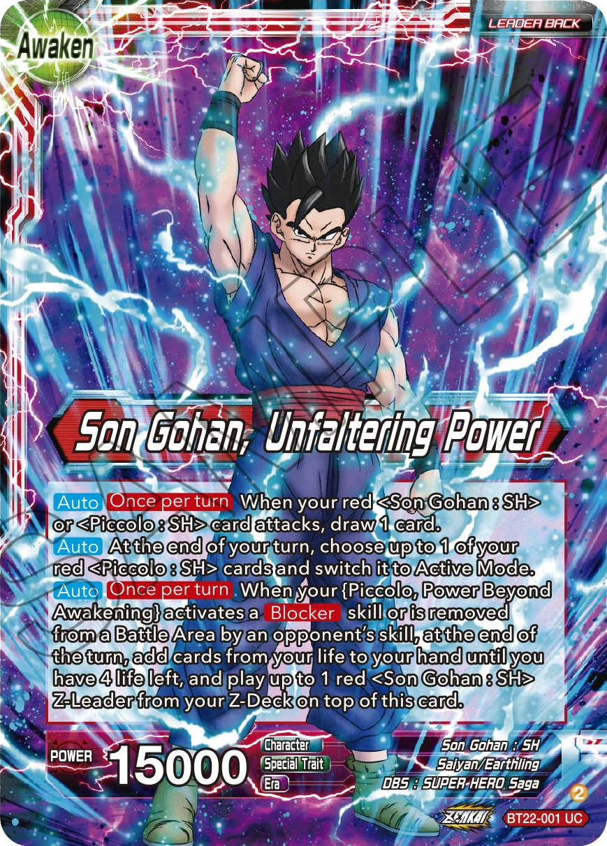 Son Gohan // Son Gohan, Unfaltering Power (BT22-001) [Critical Blow] | Rock City Comics