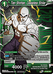 Tien Shinhan, Ceaseless Strike (Gold Stamped) (P-357) [Tournament Promotion Cards] | Rock City Comics