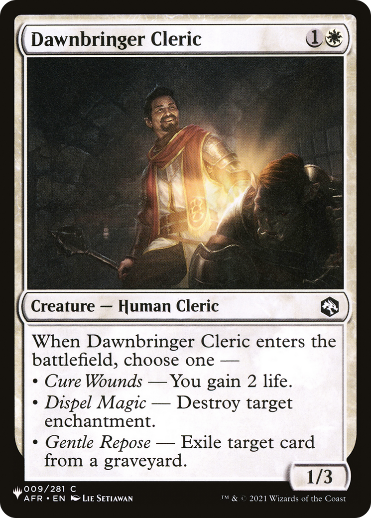 Dawnbringer Cleric [The List Reprints] | Rock City Comics