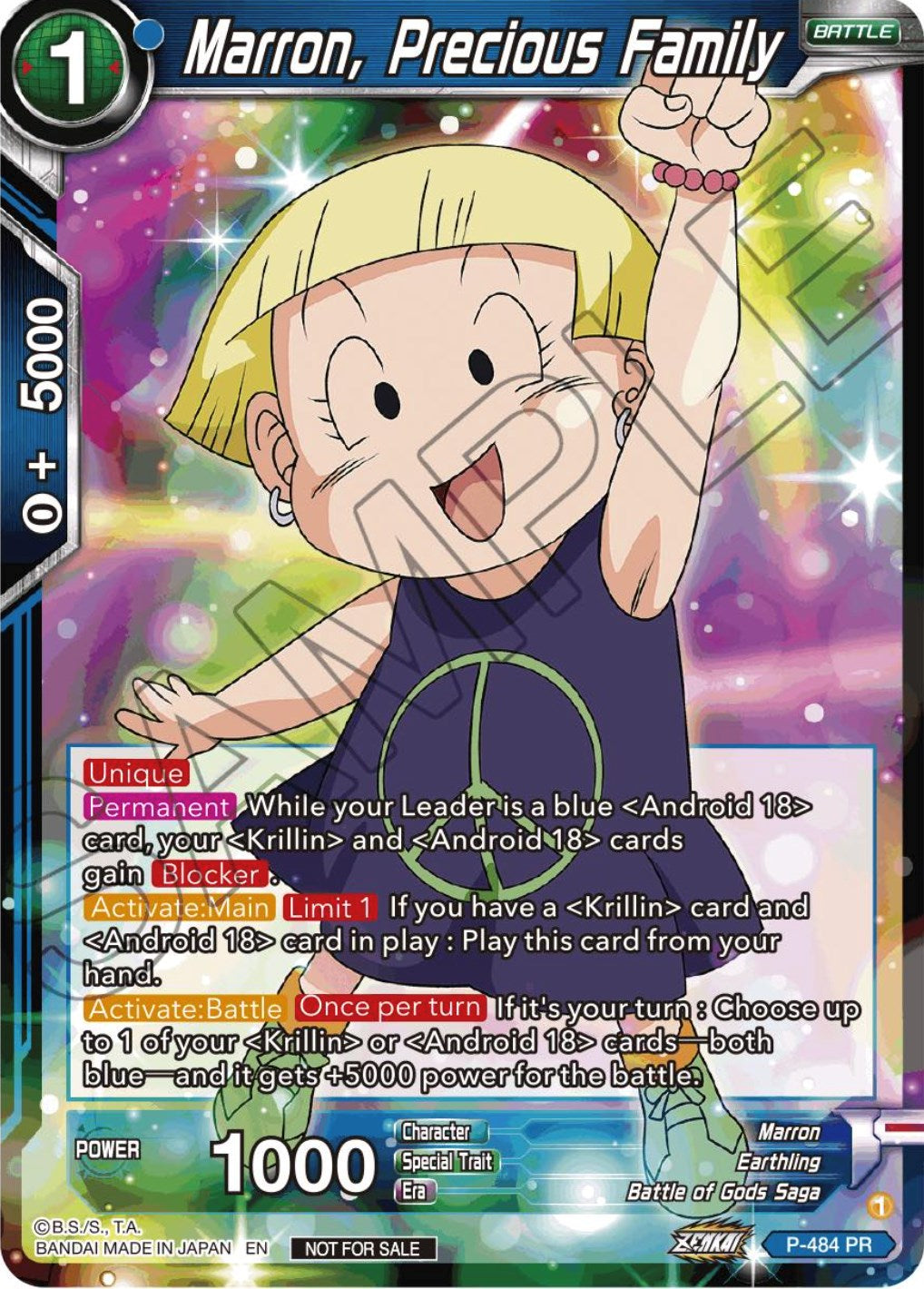 Marron, Precious Family (Zenkai Series Tournament Pack Vol.3) (P-484) [Tournament Promotion Cards] | Rock City Comics