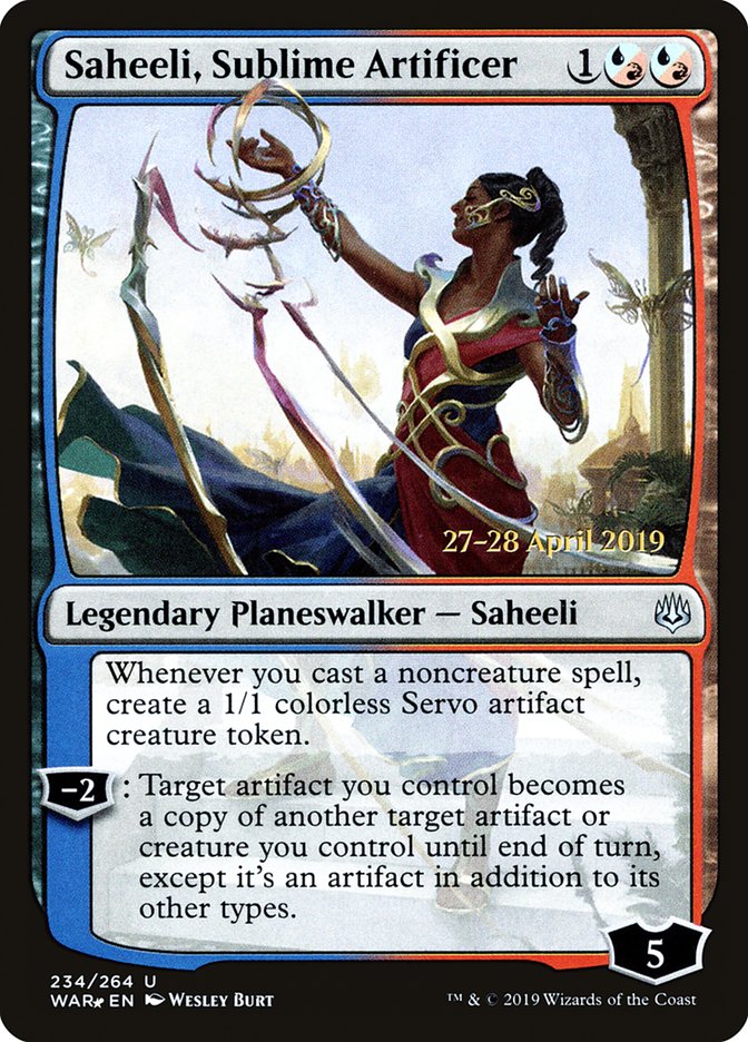 Saheeli, Sublime Artificer [War of the Spark Prerelease Promos] | Rock City Comics