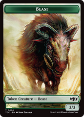 Beast // Treasure Double-Sided Token [Tarkir: Dragonstorm Commander Tokens] | Rock City Comics