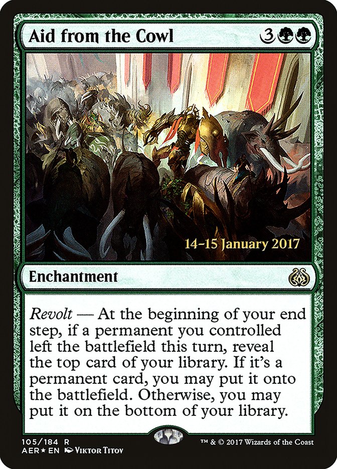 Aid from the Cowl [Aether Revolt Prerelease Promos] | Rock City Comics