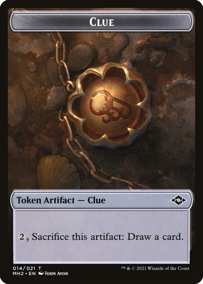 Human // Clue Double-Sided Token [Pioneer Challenger Decks 2022] | Rock City Comics