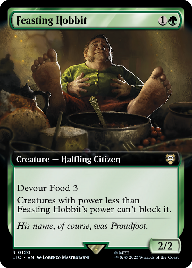 Feasting Hobbit (Extended Art) [The Lord of the Rings: Tales of Middle-Earth Commander] | Rock City Comics