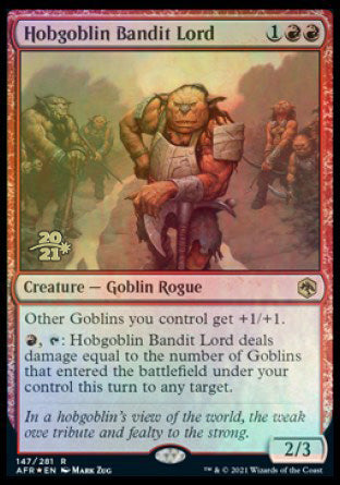 Hobgoblin Bandit Lord [Dungeons & Dragons: Adventures in the Forgotten Realms Prerelease Promos] | Rock City Comics