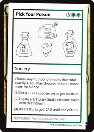 Pick Your Poison (2021 Edition) [Mystery Booster Playtest Cards] | Rock City Comics