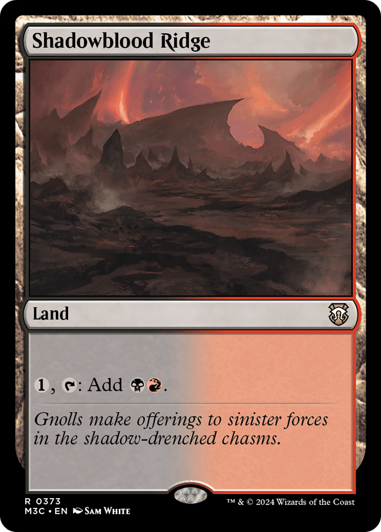 Shadowblood Ridge (Ripple Foil) [Modern Horizons 3 Commander] | Rock City Comics