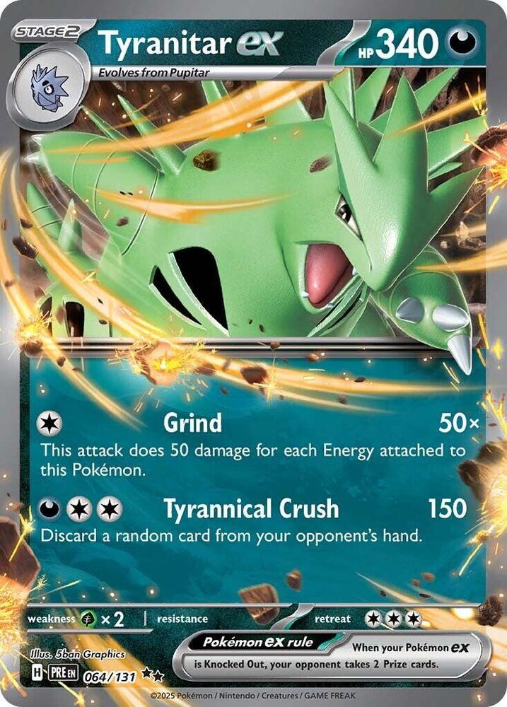 Tyranitar ex (064/131) [Scarlet & Violet: Prismatic Evolutions] | Rock City Comics