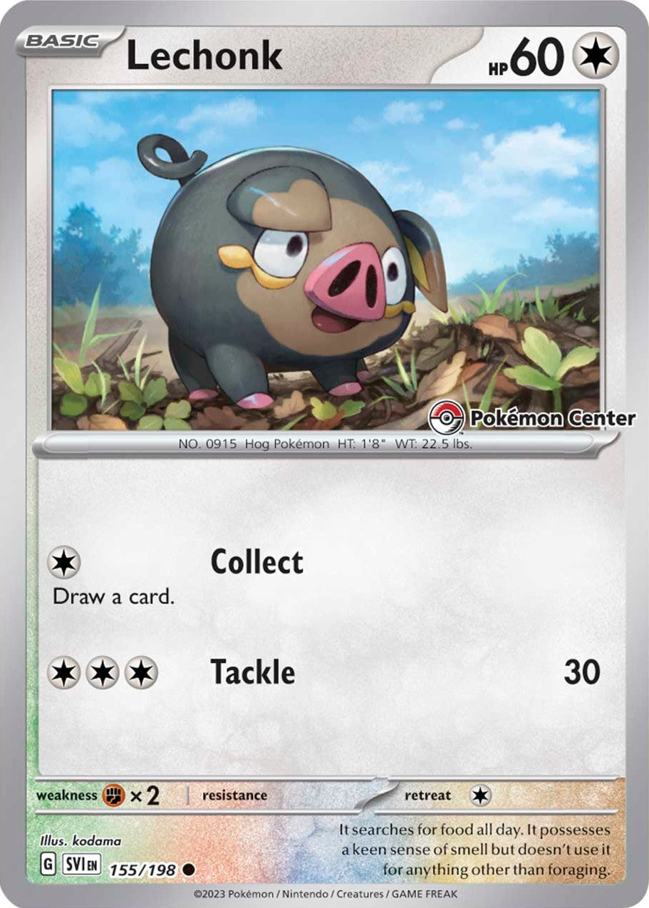 Lechonk (155/198) (Pokemon Center Exclusive) [Scarlet & Violet: Base Set] | Rock City Comics