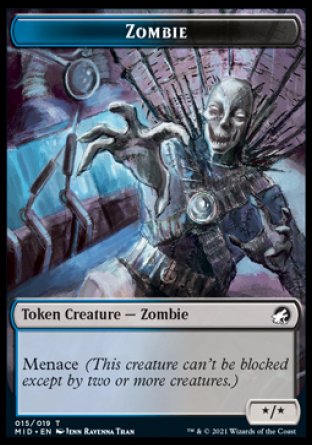 Human // Zombie (015) Double-Sided Token [Innistrad: Midnight Hunt Tokens] | Rock City Comics