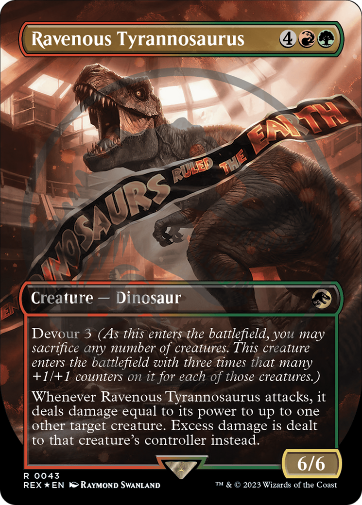 Ravenous Tyrannosaurus (Emblem) (Borderless) [Jurassic World Collection Tokens] | Rock City Comics