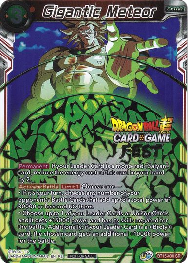 Gigantic Meteor (Card Game Fest 2022) (BT15-030) [Tournament Promotion Cards] | Rock City Comics