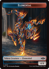 Elemental (0027) // Monk Double-Sided Token [Tarkir: Dragonstorm Commander Tokens] | Rock City Comics