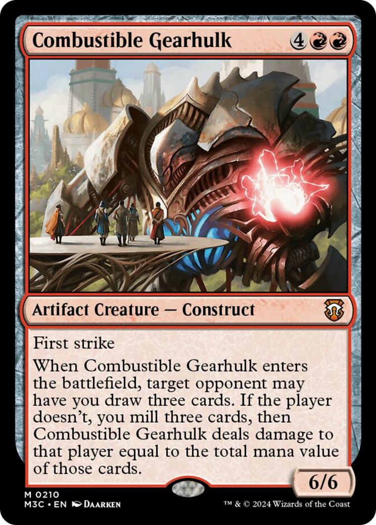 Combustible Gearhulk (Ripple Foil) [Modern Horizons 3 Commander] | Rock City Comics