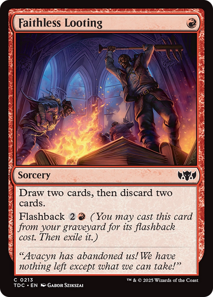 Faithless Looting [Tarkir: Dragonstorm Commander] | Rock City Comics