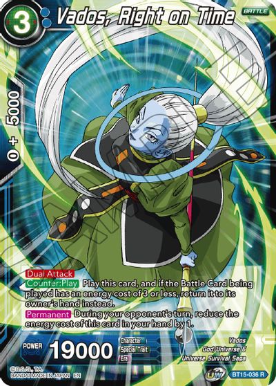 Vados, Right on Time (BT15-036) [Saiyan Showdown] | Rock City Comics