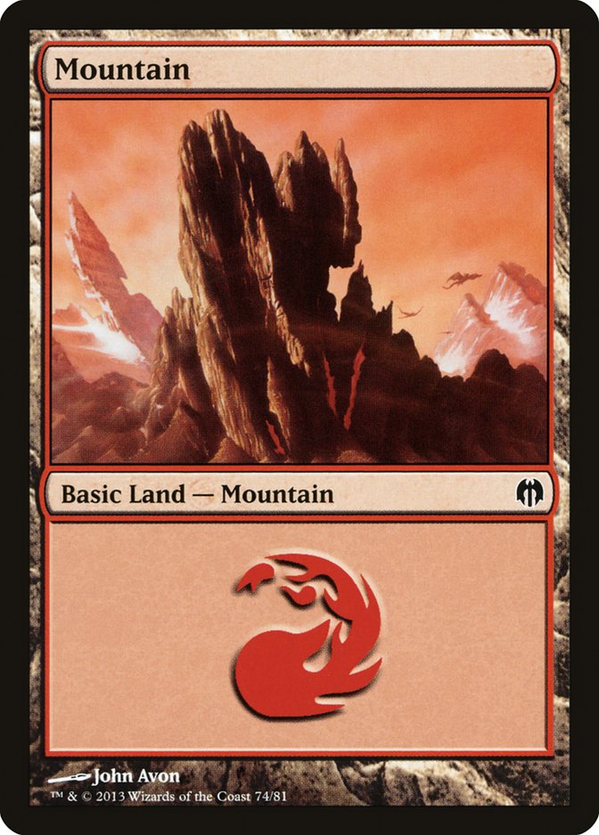 Mountain (74) [Duel Decks: Heroes vs. Monsters] | Rock City Comics