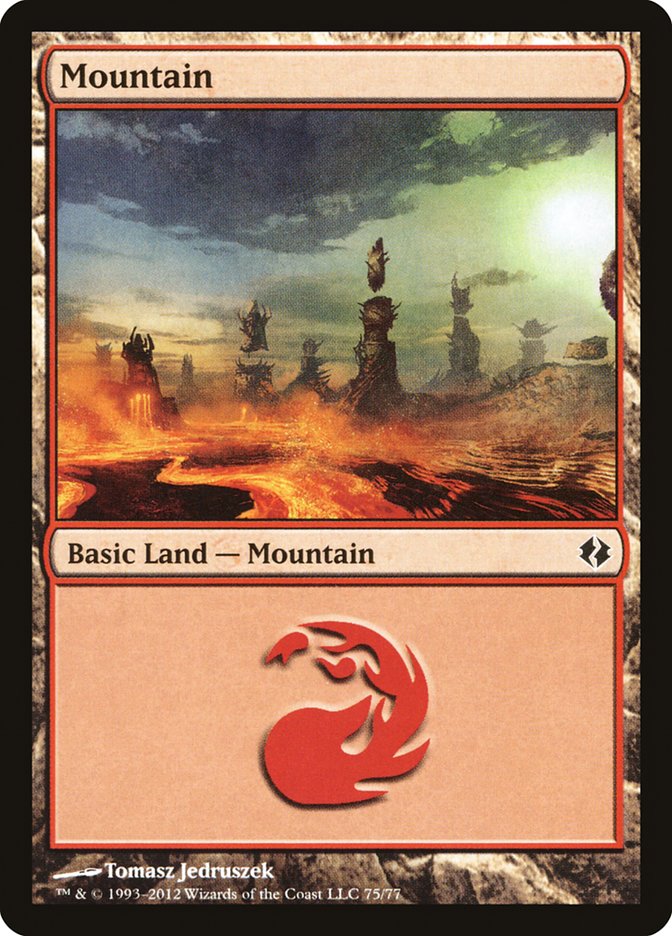 Mountain (75) [Duel Decks: Venser vs. Koth] | Rock City Comics