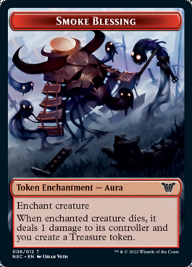 Smoke Blessing // Treasure Double-Sided Token [Kamigawa: Neon Dynasty Commander Tokens] | Rock City Comics