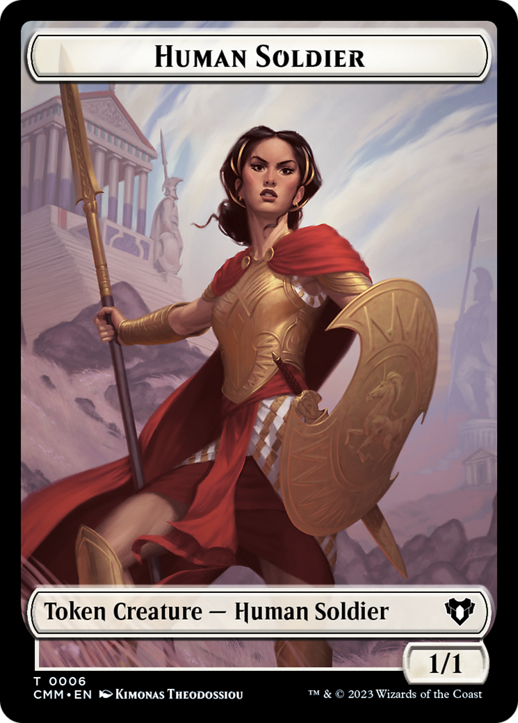 Human Soldier Token [Commander Masters Tokens] | Rock City Comics