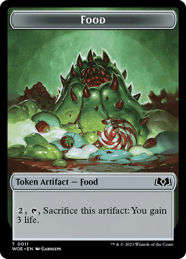 Faerie // Food (0011) Double-Sided Token [Wilds of Eldraine Tokens] | Rock City Comics