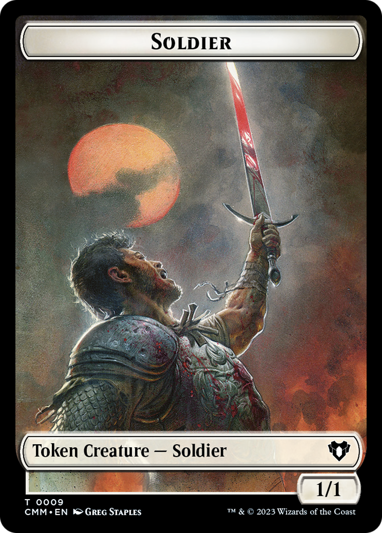 Soldier // Elephant Double-Sided Token [Commander Masters Tokens] | Rock City Comics