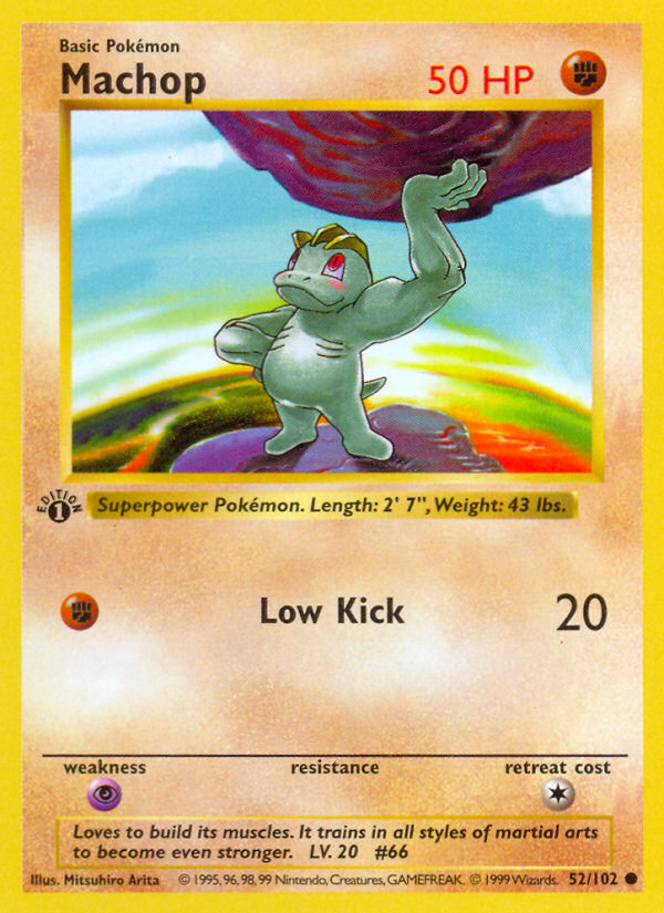 Machop (52/102) (Shadowless) [Base Set 1st Edition] | Rock City Comics