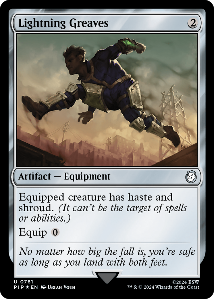Lightning Greaves (Surge Foil) [Fallout] | Rock City Comics