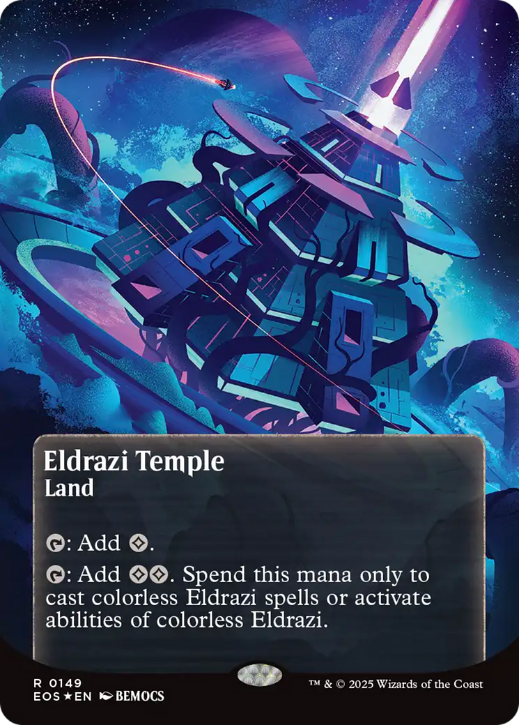 Eldrazi Temple (0149) (Borderless) (Galaxy Foil) [Edge of Eternities: Stellar Sights] | Rock City Comics