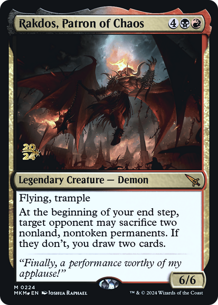 Rakdos, Patron of Chaos [Murders at Karlov Manor Prerelease Promos] | Rock City Comics