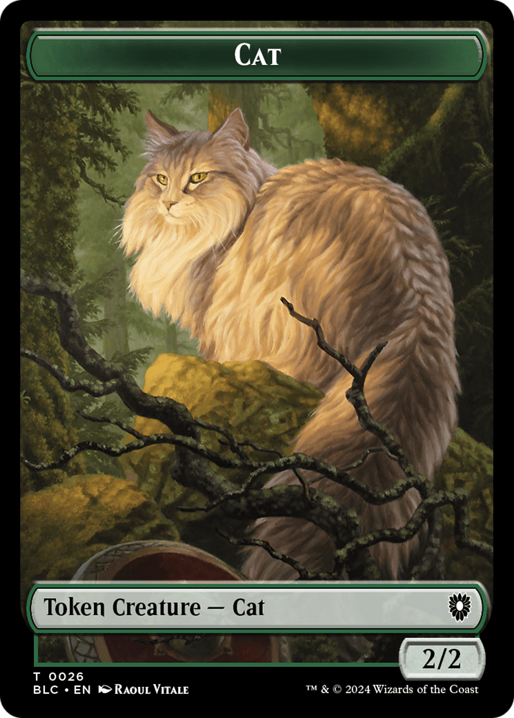 Elemental // Cat Double-Sided Token [Bloomburrow Commander Tokens] | Rock City Comics