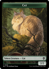 Elemental // Cat Double-Sided Token [Bloomburrow Commander Tokens] | Rock City Comics