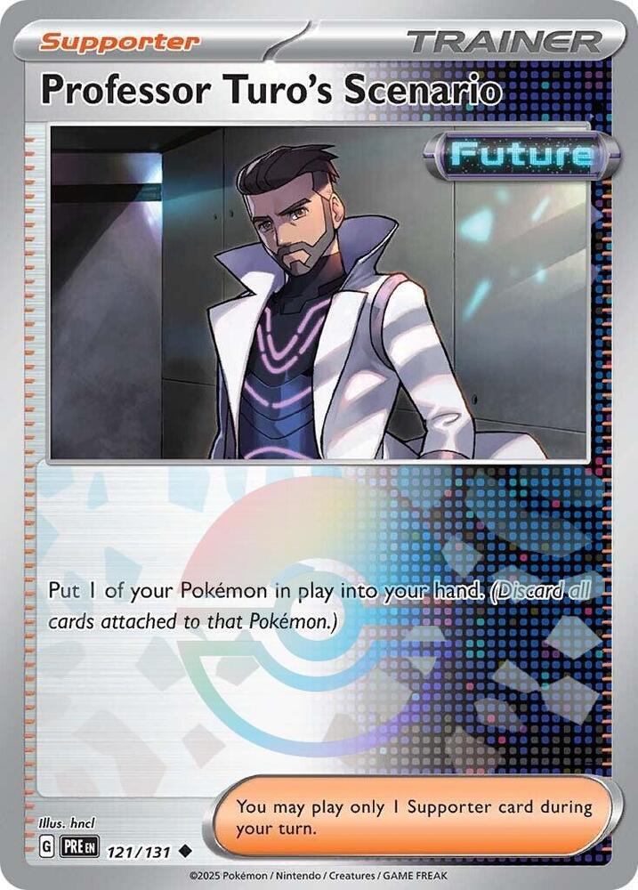 Professor Turo's Scenario (121/131) (Poke Ball Pattern) [Scarlet & Violet: Prismatic Evolutions] | Rock City Comics