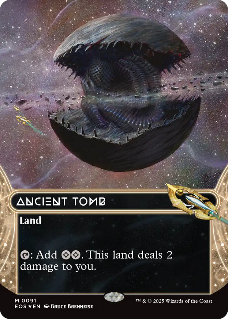 Ancient Tomb (0091) (Borderless) (Galaxy Foil) [Edge of Eternities: Stellar Sights] | Rock City Comics