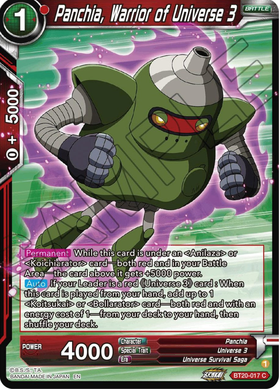 Panchia, Warrior of Universe 3 (BT20-017) [Power Absorbed] | Rock City Comics