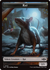 Human // Rat Double-Sided Token [Tarkir: Dragonstorm Commander Tokens] | Rock City Comics