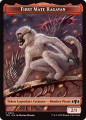 First Mate Ragavan // Treasure Double-Sided Token [Tarkir: Dragonstorm Commander Tokens] | Rock City Comics