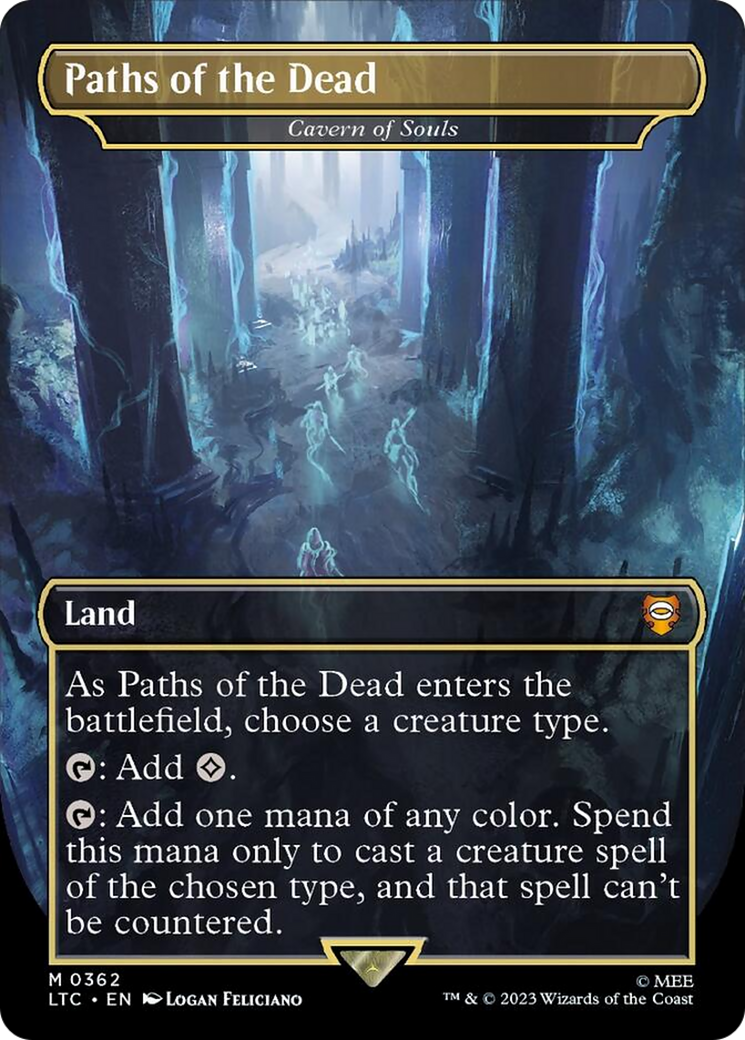 Paths of the Dead - Cavern of Souls (Borderless) (Surge Foil Realms and Relics) [The Lord of the Rings: Tales of Middle-Earth Commander] | Rock City Comics