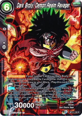 Dark Broly, Demon Realm Ravager (BT11-133) [Vermilion Bloodline 2nd Edition] | Rock City Comics