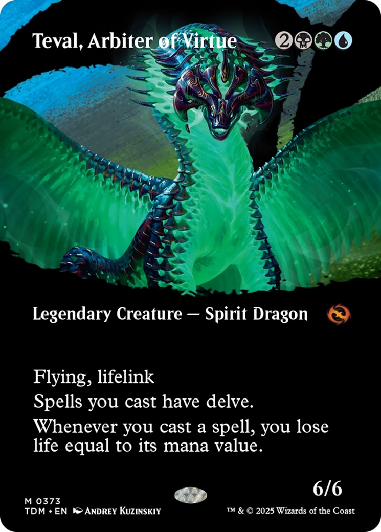 Teval, Arbiter of Virtue (Borderless) [Tarkir: Dragonstorm] | Rock City Comics