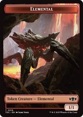 Elemental (0016) // Gold Double-Sided Token [Tarkir: Dragonstorm Commander Tokens] | Rock City Comics