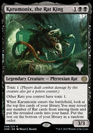 Karumonix, the Rat King (Promo Pack) [Phyrexia: All Will Be One Promos] | Rock City Comics