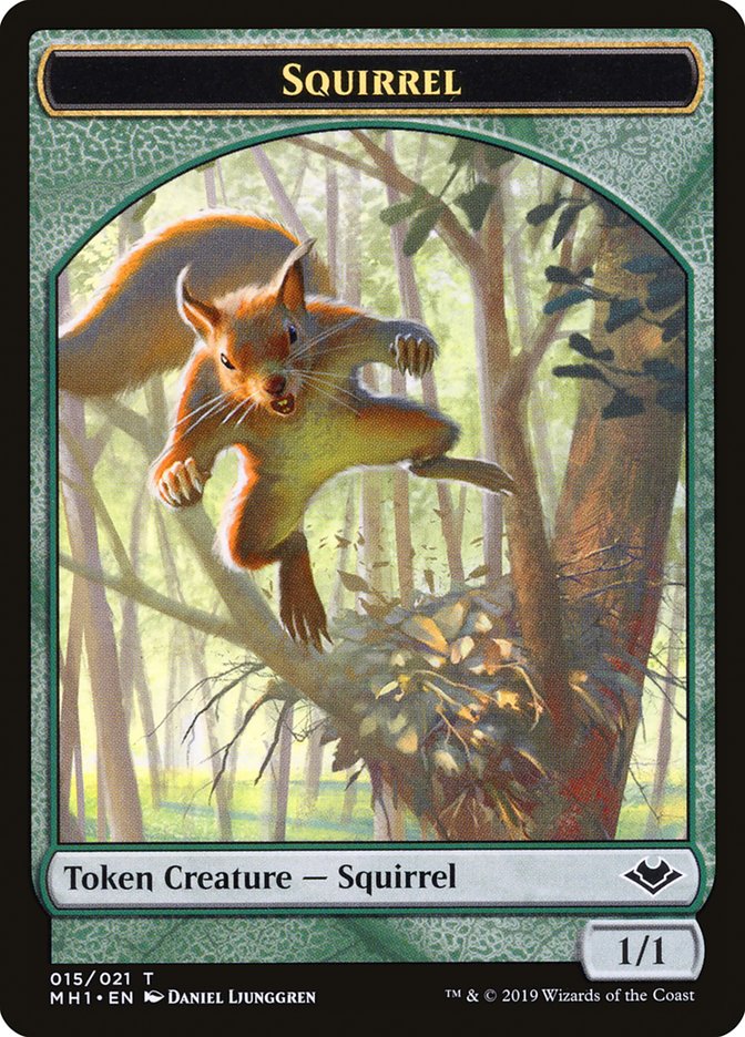 Zombie (007) // Squirrel (015) Double-Sided Token [Modern Horizons Tokens] | Rock City Comics