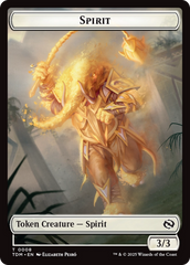 Spirit (0008) // Spirit (0009) Double-Sided Token [Tarkir: Dragonstorm Tokens] | Rock City Comics