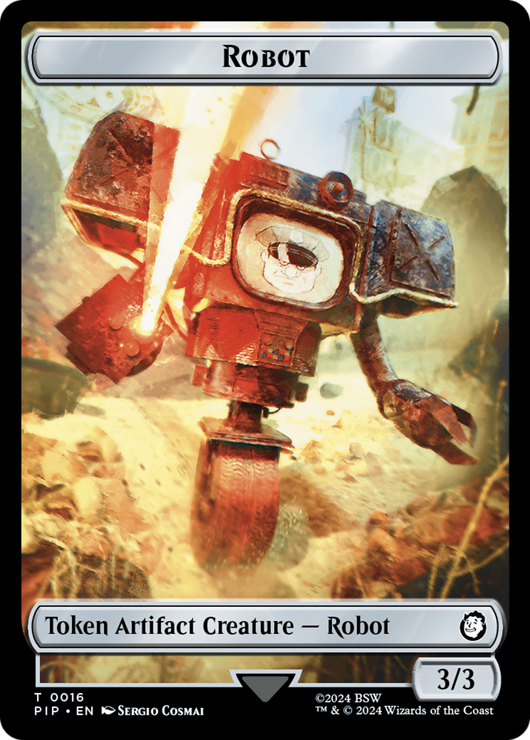 Robot // Food (0014) Double-Sided Token [Fallout Tokens] | Rock City Comics